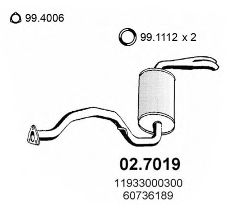 ASSO 02.7019 End Silencer